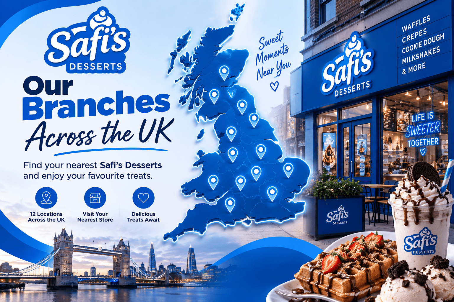 Safi’s Desserts Locations | Find a Dessert Shop Near You
