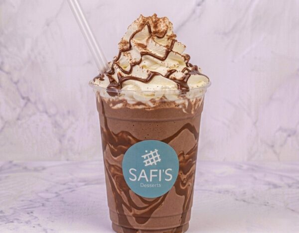 Safi’s vanilla soft serve cup with toppings